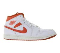 NIKE Air Jordan 1 Mid Men's Genuine Leather Sneakers Low-Top Trainers FJ3458 160 White/Red NIKE Air Jordan 1 Mid Men's Genuine Leather Sneakers Low-Top Trainers FJ3458 160 White/Red