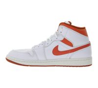 NIKE Air Jordan 1 Mid Men's Genuine Leather Sneakers Low-Top Trainers FJ3458 160 White/Red NIKE Air Jordan 1 Mid Men's Genuine Leather Sneakers Low-Top Trainers FJ3458 160 White/Red