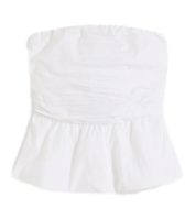Damen Sommer-Bluse mit Off-Schoulder und Ballon-Saum Off-Schoulder-Shirt 948494 Weiß Damen Sommer-Bluse mit Off-Schoulder und Ballon-Saum Off-Schoulder-Shirt 948494 Weiß