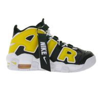NIKE Air More Uptempo Kids' Sneakers, Genuine Leather, Teenage Sneakers, Basketball Shoes, FN0262 001, Black/Yellow