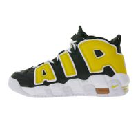 NIKE Air More Uptempo Kids' Sneakers, Genuine Leather, Teenage Sneakers, Basketball Shoes, FN0262 001, Black/Yellow