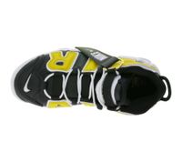 NIKE Air More Uptempo Kids' Sneakers, Genuine Leather, Teenage Sneakers, Basketball Shoes, FN0262 001, Black/Yellow