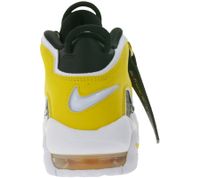 NIKE Air More Uptempo Kids' Sneakers, Genuine Leather, Teenage Sneakers, Basketball Shoes, FN0262 001, Black/Yellow