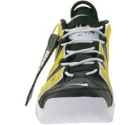 NIKE Air More Uptempo Kids' Sneakers, Genuine Leather, Teenage Sneakers, Basketball Shoes, FN0262 001, Black/Yellow