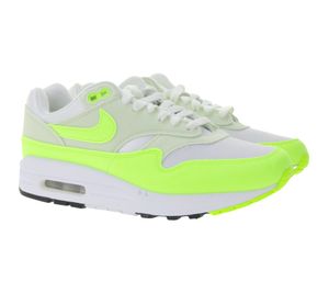 NIKE Air Max 1 Damen Sneaker Turnschuhe mit Air Max-Dämpfung Low-Top Schuhe DZ2628 100 Weiß/Gelb