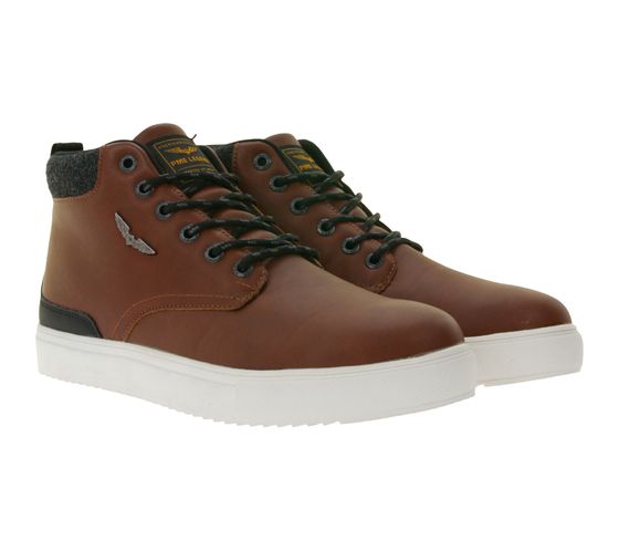PME LEGEND Lexing-T Mid-Top Sneaker Freizeit-Sneaker Schnür-Schuhe PBO216011-898 Cognac-Braun