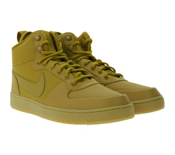 NIKE Court Borough Mid Herren Sneaker wasserabweisender Echtleder Sneaker AA0547 700 Braun
