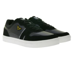 PME LEGEND Craftler Herren Low-Top Sneaker mit kontrastfarbigen Details Alltags-Sneaker Schnür-Schuhe PBO2203161-999 Schwarz