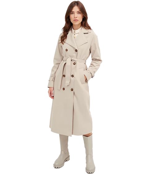 Damen Mantel Alltags-Mantel im Trenchcoat-Stil Business-Jacke 944363 Beige