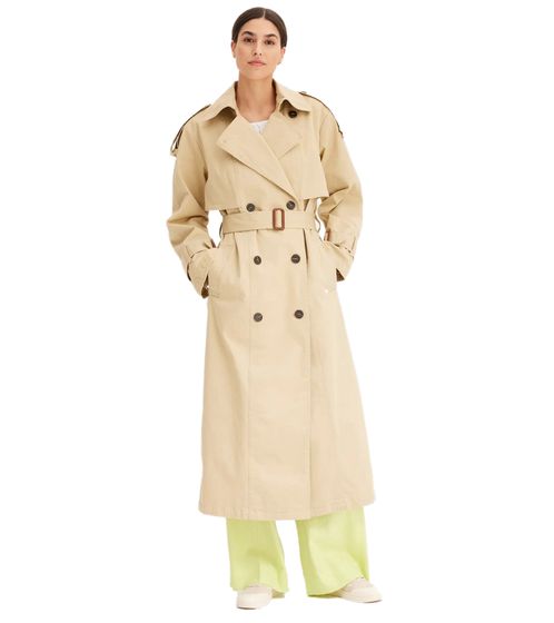 Damen Mantel Alltags-Mantel im Trenchcoat-Stil Business-Jacke 931023 Beige