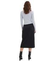 Damen Midi-Rock Wickel-Rock mit Baumwollanteil Ausgeh-Rock Große Größen 917444 Schwarz Damen Midi-Rock Wickel-Rock mit Baumwollanteil Ausgeh-Rock Große Größen 917444 Schwarz