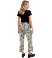 stylische Damen Jacquard-Hose mit Leopardenmuster Alltags-Hose 956840 Schwarz/Gold/Beige stylische Damen Jacquard-Hose mit Leopardenmuster Alltags-Hose 956840 Schwarz/Gold/Beige
