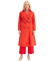 Damen Mantel im Trenchcoat-Stil mit abnehmbaren Ärmeln Business-Jacke 903663 Rot Damen Mantel im Trenchcoat-Stil mit abnehmbaren Ärmeln Business-Jacke 903663 Rot