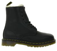 Bottes Dr. Martens 1460 Serena pour femme en cuir véritable avec doublure en fausse fourrure, bottines d'automne 21797001, noires Bottes Dr. Martens 1460 Serena pour femme en cuir véritable avec doublure en fausse fourrure, bottines d'automne 21797001, noires