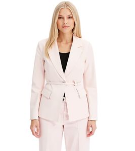 stylischer Damen Ausgeh-Blazer mit Gürtel Business-Blazer Baumwoll-Blazer 959825 Rosa stylischer Damen Ausgeh-Blazer mit Gürtel Business-Blazer Baumwoll-Blazer 959825 Rosa