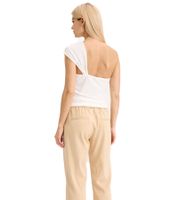 Damen Sommer-Top asymmetrisches Freizeit-Top aus luftigem Crêpe 949222 Weiß Damen Sommer-Top asymmetrisches Freizeit-Top aus luftigem Crêpe 949222 Weiß