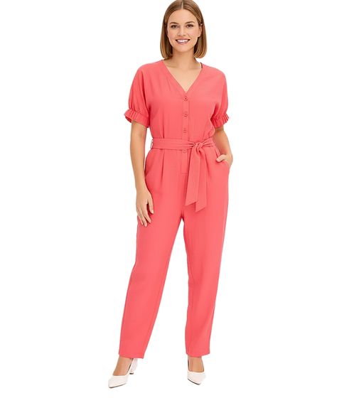 Combinaison élégante pour femme avec boutons sur le devant et ceinture, tenue de vacances 962365, rose