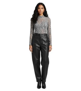 Stylish women's long-sleeved shirt with glitter detail 908474 Dark Gray Silver
