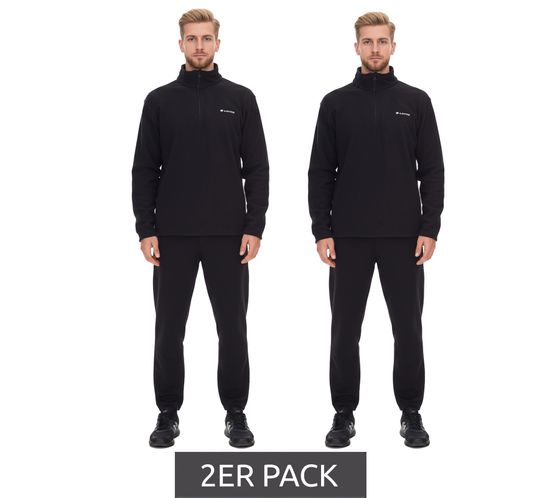 Sudadera de entrenamiento LOTTO para hombre, paquete de 2, con cremallera y forro polar, MPFX1000NET, color negro Sudadera de entrenamiento LOTTO para hombre, paquete de 2, con cremallera y forro polar, MPFX1000NET, color negro