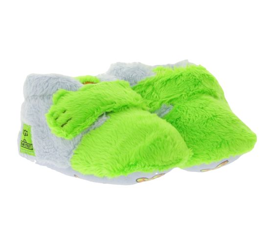 Chaussons bébé Ugg X Sesame Street, imprimé Oscar le Grouch, 1147211I, Vert/Gris