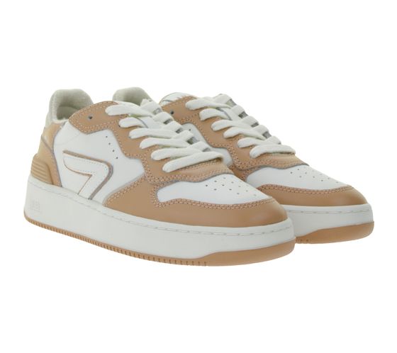HUB Smash L31 Damen Sneaker mit Terry-Fütterung Echtleder-Schuhe W50008L31-L10-947 Weiß/Rosa