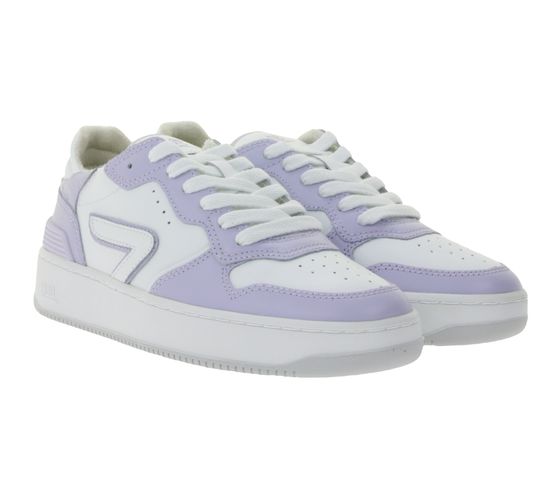 HUB Smash L31 Damen Sneaker mit Terry-Fütterung Echtleder-Schuhe W5008L31-L10-948 Weiß/Lila