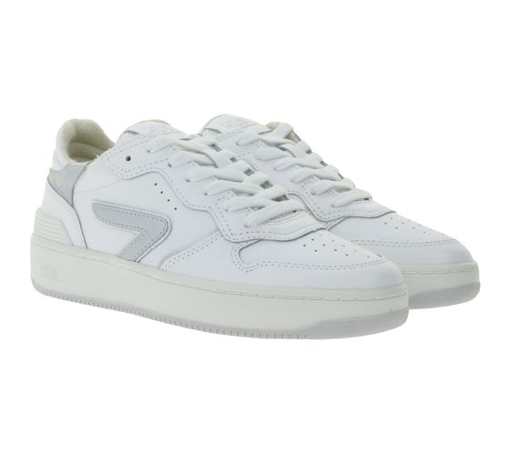 HUB Smash L31 Damen Sneaker mit Terry-Fütterung Echtleder-Schuhe W5008L31-L10-945 Weiß/Silber