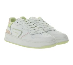 HUB Smash L31 Damen Sneaker mit Terry-Fütterung Echtleder-Schuhe W5008L31-L10-A21 Weiß/Rosa