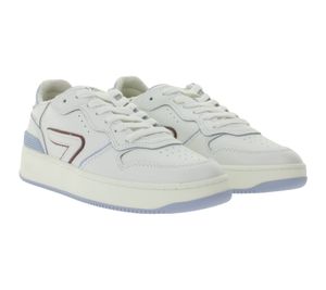 HUB Smash L31 Damen Sneaker mit Terry-Fütterung Echtleder-Schuhe W5008L31-L10-919 Weiß/Blau