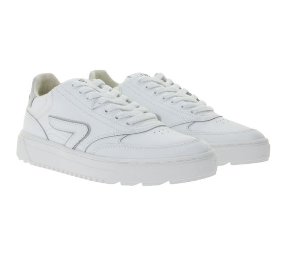 HUB Duke Damen Sneaker mit Terry-Fütterung Echtleder-Schuhe W6409L31-L10-449 Weiß/Grau