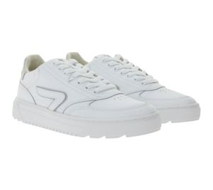 HUB Duke Damen Sneaker mit Terry-Fütterung Echtleder-Schuhe W6409L31-L10-449 Weiß/Grau