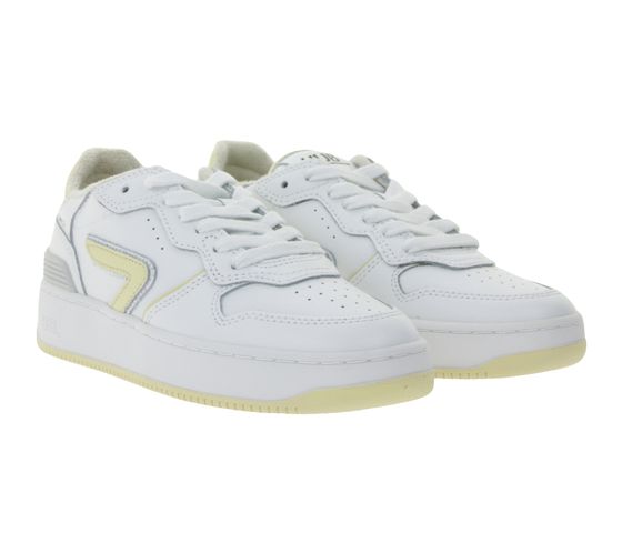HUB Smash L31 Damen Sneaker mit Terry-Fütterung Echtleder-Schuhe W5008L31-L10-897 Weiß/Beige