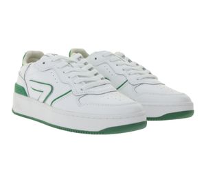 HUB Smash L31 Women's Terry-Lined Sneakers, Genuine Leather, W5008L31-L10-896 White/Green