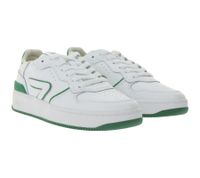 Zapatillas HUB Smash L31 para mujer con forro de felpa, piel auténtica, W5008L31-L10-896 blanco/verde Zapatillas HUB Smash L31 para mujer con forro de felpa, piel auténtica, W5008L31-L10-896 blanco/verde