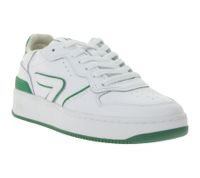 Zapatillas HUB Smash L31 para mujer con forro de felpa, piel auténtica, W5008L31-L10-896 blanco/verde Zapatillas HUB Smash L31 para mujer con forro de felpa, piel auténtica, W5008L31-L10-896 blanco/verde