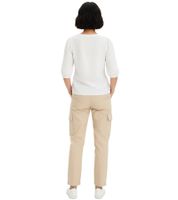 Damen Bluse aus feinem Viskose-Mix Sommer-Shirt 3/4 Arm 696075 Weiß