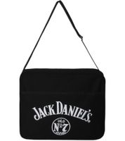 Jack Daniels Canvas Umhänge-Tasche Messengerbag Laptop-Tasche Fan-Artikel 38 x 28 x 5 cm Schwarz