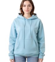 ZEGY Damen Hoodie schlichter Kapuzen-Pullover mit Kängurutasche Sweater 1077 Bordeaux-Rot, Royal-Blau, Hell-Blau