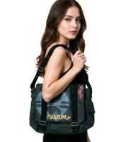 Sac bandoulière Soulfly Metal Band avec logo brodé, accessoire en coton noir