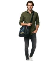 Sac bandoulière Soulfly Metal Band avec logo brodé, accessoire en coton noir