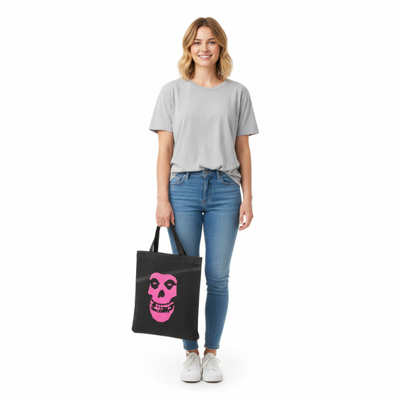 Sac à bandoulière unisexe Misfits Punk Band, sac à main élégant, accessoire fan, noir/rose