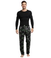 RE:COVERED X XBOX Series X Loungepants Herren Schlafanzug-Hose stylische Pyjama-Hose in Schwarz/Grün oder Schwarz/Neon-Grün