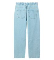 Eleganti pantaloni da uomo in denim stile jogger con gamba larga e cintura BR-12000 in nero o blu
