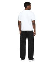 Eleganti pantaloni da uomo in denim stile jogger con gamba larga e cintura BR-12000 in nero o blu