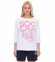 Sudadera SOCCX by Carina de Cuello Redondo Oversize para Mujer - Suéter Diario en Azul, Blanco o Rosa