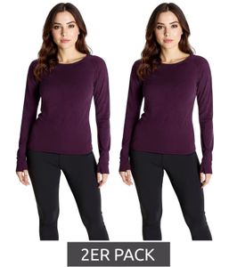 2-Pack FAYN SPORTS Women's Long-Sleeve Seamless Long-Sleeve Shirt, Fitness Clothing, 46379918, Purple
