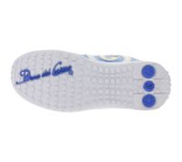 Zapatos de golf unisex DUCA DEL COSMA Klm Open con sistema de botín, piel auténtica, deportivos, 120981-20 blanco/azul