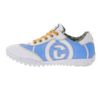 Zapatos de golf unisex DUCA DEL COSMA Klm Open con sistema de botín, piel auténtica, deportivos, 120981-20 blanco/azul