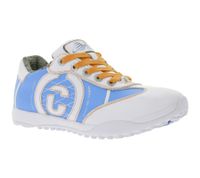 Zapatos de golf unisex DUCA DEL COSMA Klm Open con sistema de botín, piel auténtica, deportivos, 120981-20 blanco/azul