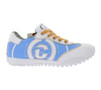 Zapatos de golf unisex DUCA DEL COSMA Klm Open con sistema de botín, piel auténtica, deportivos, 120981-20 blanco/azul